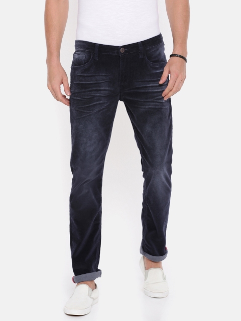 

Arrow Blue Jean Co. Men Navy Blue Slim Fit Mid-Rise Clean Look Stretchable Jeans
