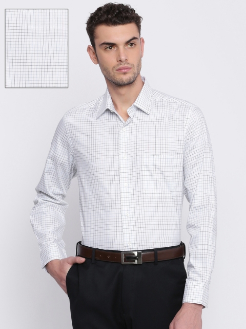 

Arrow Men White & Blue Regular Fit Checked Formal Shirt