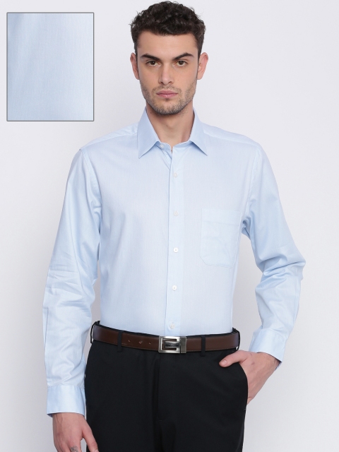 

Arrow Men Blue Regular Fit Self Design Formal Shirt