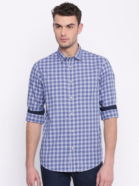 

Arrow Blue Jean Co. Men Blue Slim Fit Checked Casual Shirt