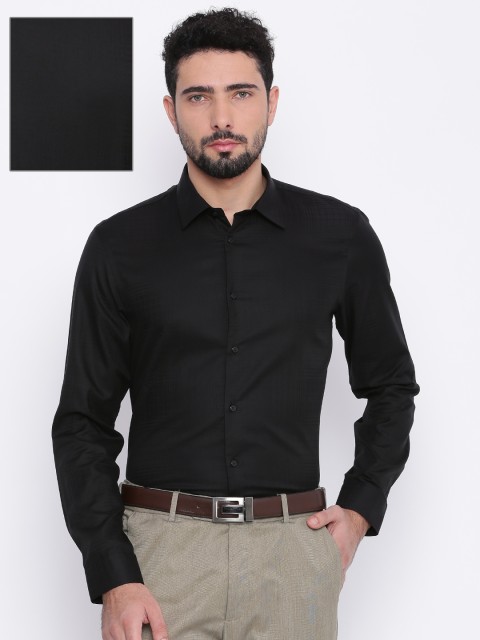 

Arrow New York Men Black Slim Fit Checked Formal Shirt
