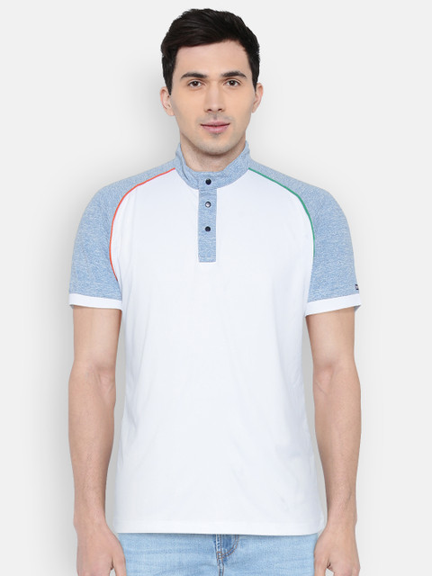 

Arrow Sport Men White Solid Henley Neck T-shirt