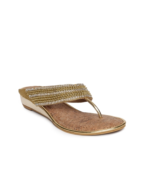 

Inc 5 Women Gold-Toned Embellished Wedges