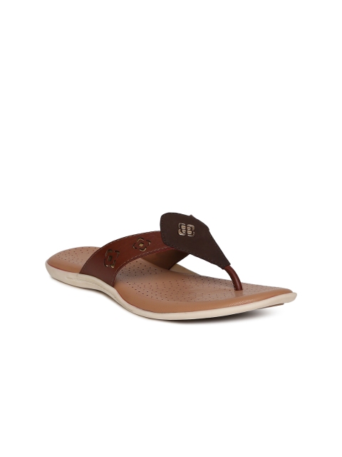 

Inc 5 Women Brown Solid T-Strap Flats
