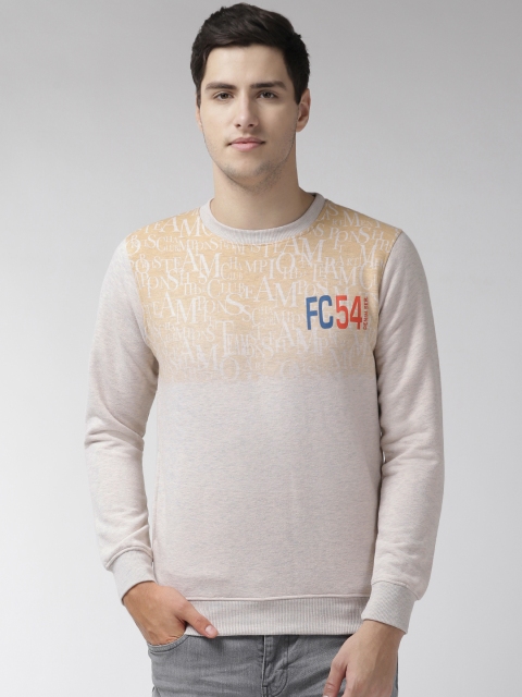 

Fort Collins Men Beige Printed Sweatshirt
