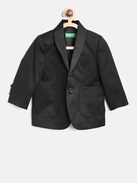 

United Colors of Benetton Boys Black Single-Breasted Blazer