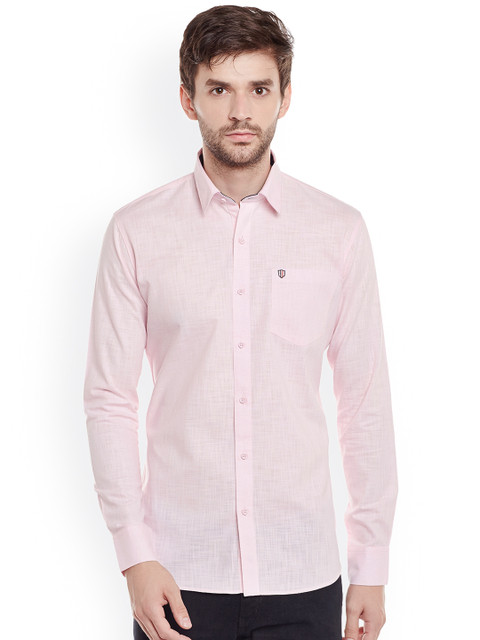 

Duke Men Pink Slim Fit Solid Casual Shirt