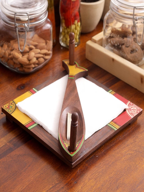 

VarEesha Brown Wooden Tissue Holder