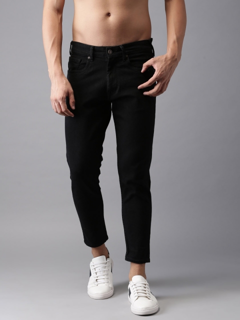 

HERE&NOW Men Black Slim Fit Mid-Rise Clean Look Stretchable Jeans