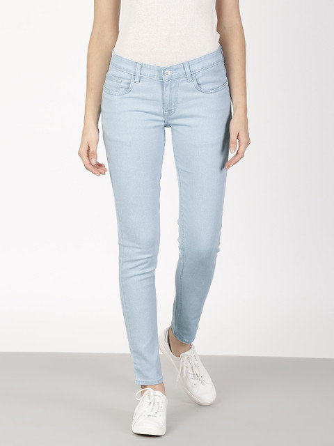 

ether Women Blue Skinny Fit Mid-Rise Clean Look Stretchable Jeans