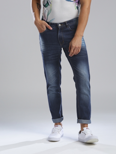 

Hubberholme Men Navy Blue Slim Fit Mid-Rise Stretchable Jeans