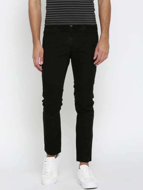

Hubberholme Men Black Slim Fit Mid-Rise Clean Look Stretchable Jeans
