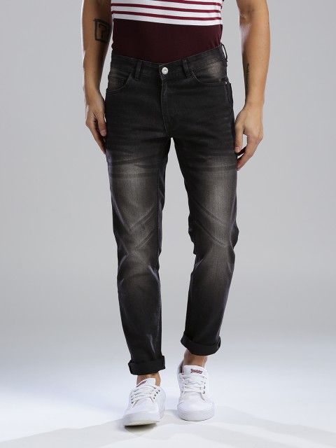 

Hubberholme Men Black Slim Fit Mid-Rise Stretchable Jeans