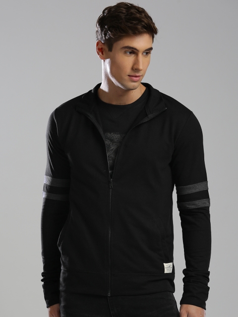 

Hubberholme Men Black Solid Sweatshirt