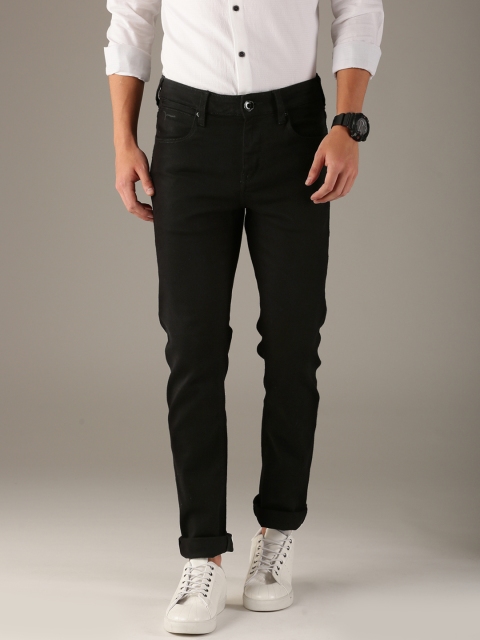 

Flying Machine Men Black Slim Fit Mid-Rise Clean Look Stretchable Jeans