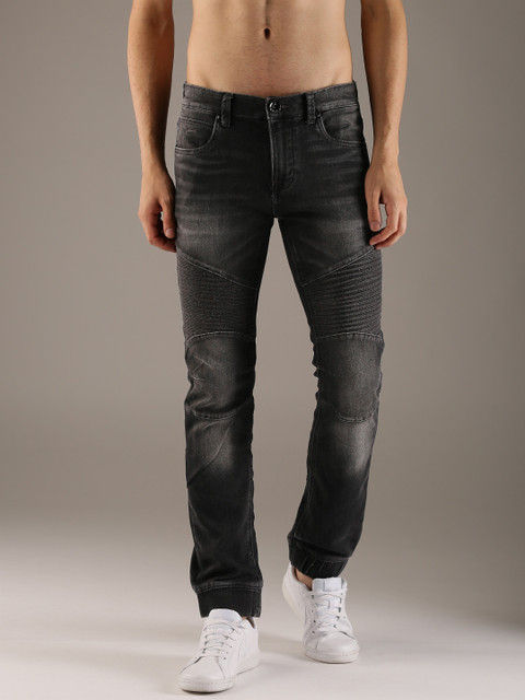 

Flying Machine Men Grey Michael Slim Tapered Fit Mid-Rise Clean Look Stretchable Jeans
