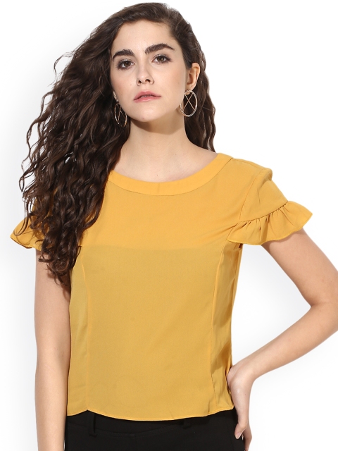 

Kazo Women Yellow Solid Top