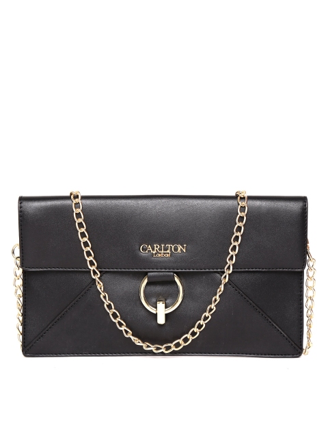 

Carlton London Black Clutch with Chain Strap