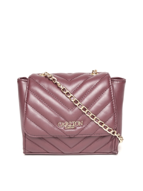 

Carlton London Burgundy Quilted Sling Bag