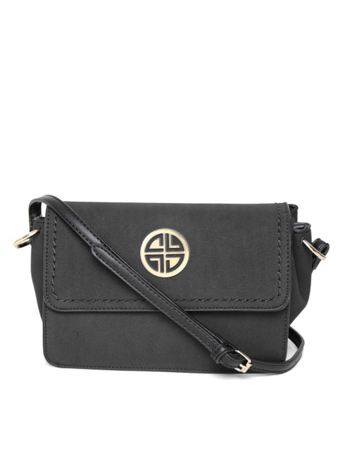 

Carlton London Black Solid Sling Bag