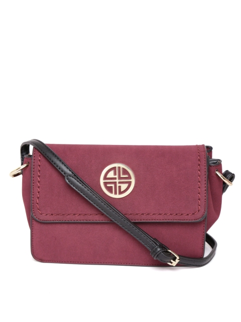 

Carlton London Burgundy Solid Sling Bag