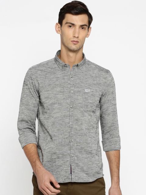 

U.S. Polo Assn. Denim Co. Men Grey Solid Casual Shirt