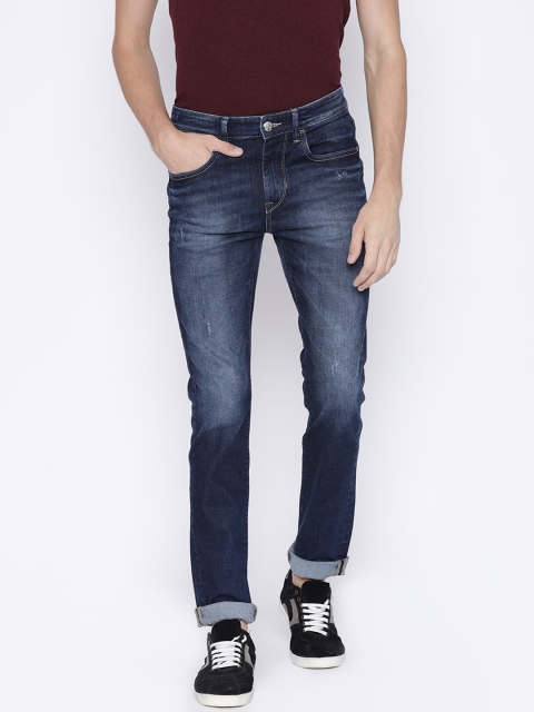 

U.S. Polo Assn. Denim Co. Men Blue Regallo Skinny Fit Mid-Rise Low Distress Stretchable Jeans