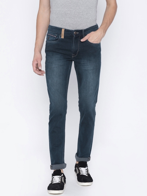 

U.S. Polo Assn. Denim Co. Men Blue Slim Tapered Fit Mid-Rise Clean Look Stretchable Jeans