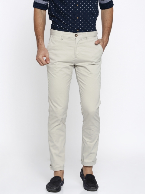 

U.S. Polo Assn. Men Grey Slim Fit Solid Chinos