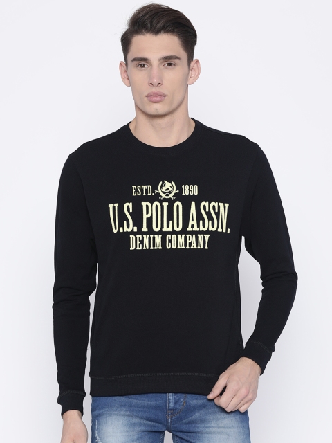 

U.S. Polo Assn. Denim Co. Men Black Printed Sweatshirt