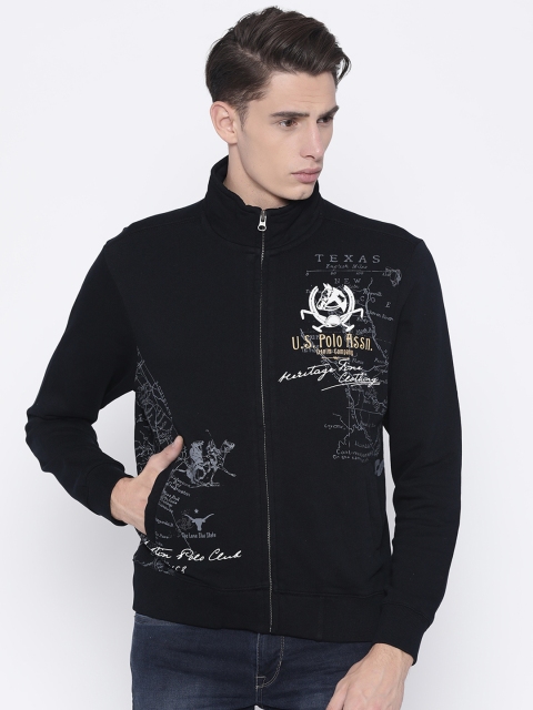 

U.S. Polo Assn. Denim Co. Men Black Printed Sweatshirt
