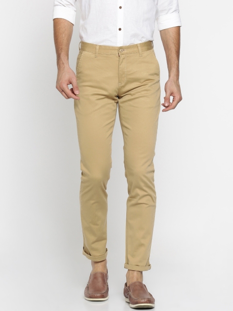 

British Club Men Khaki Slim Fit Solid Chinos