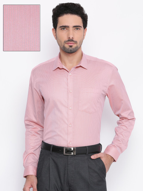 

Independence Men Pink Slim Fit Self Design Formal Shirt