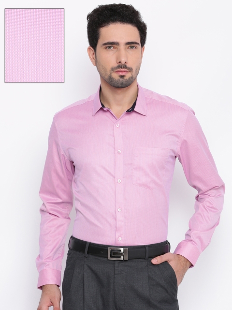 

Independence Men Pink Slim Fit Self Design Formal Shirt