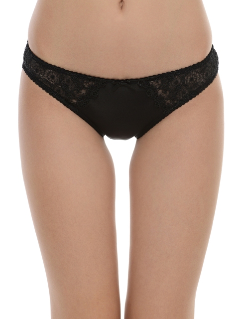 

Da Intimo Women Black Briefs with Lace Detail DIU-222