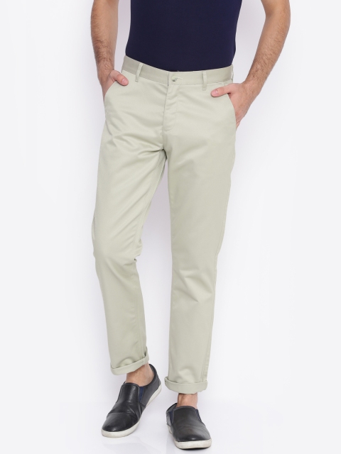 

Independence Men Beige Slim Fit Solid Regular Trousers
