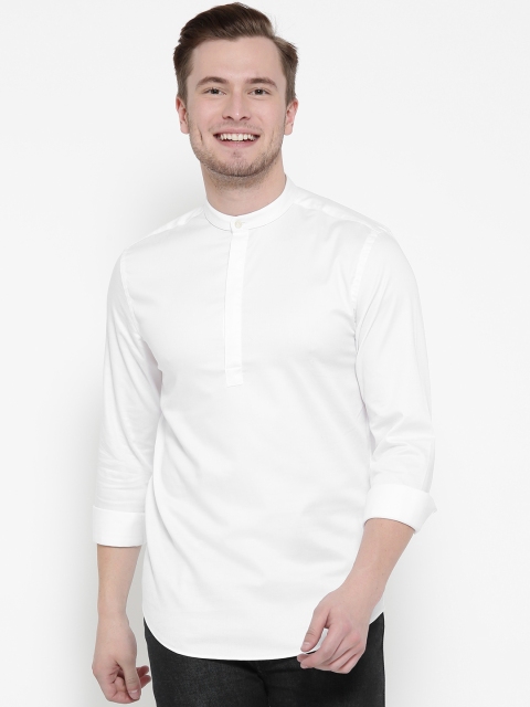 

Jack & Jones Men White Slim Fit Solid Party Shirt