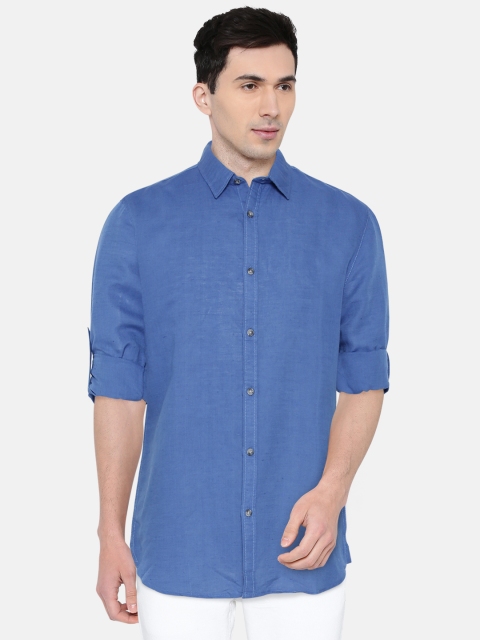 

Jack & Jones Men Blue Slim Fit Solid Casual Shirt