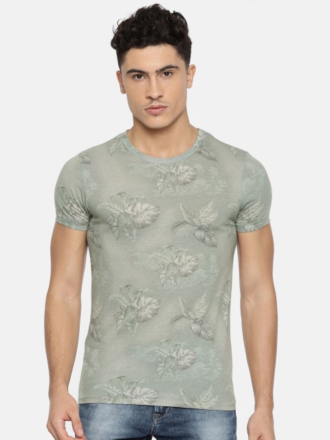

Jack & Jones Men Green Printed Round Neck T-shirt