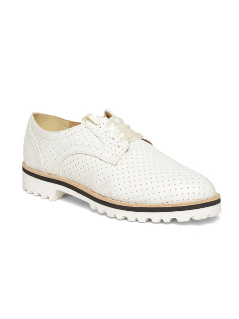

Carlton London Women White Perforated Sneakers