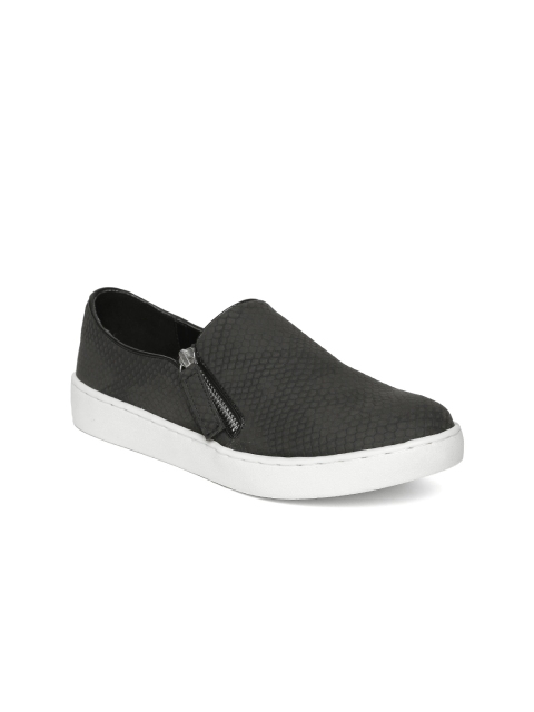 

Carlton London Women Black Snakeskin-Textured Slip-On Sneakers