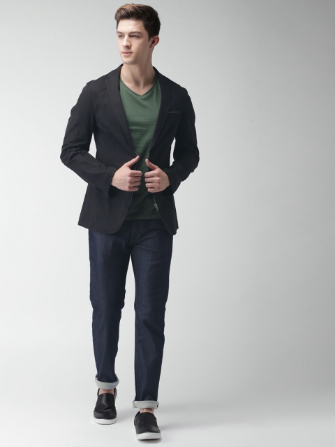 

Mast & Harbour Men Blue Slim Fit Mid-Rise Clean Look Stretchable Jeans