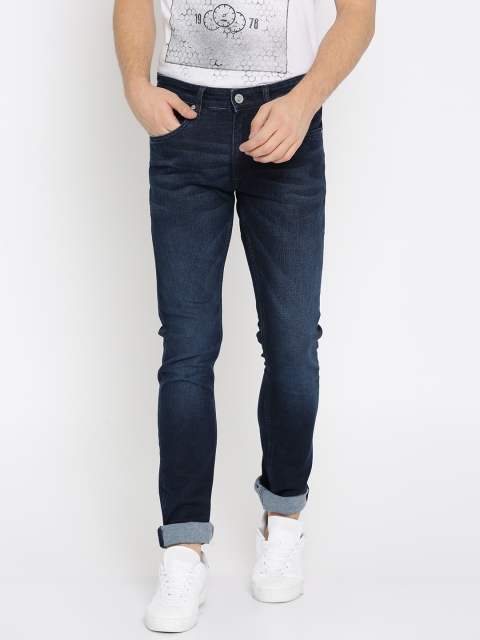 

Mast & Harbour Men Blue Skinny Fit Mid-Rise Clean Look Stretchable Jeans