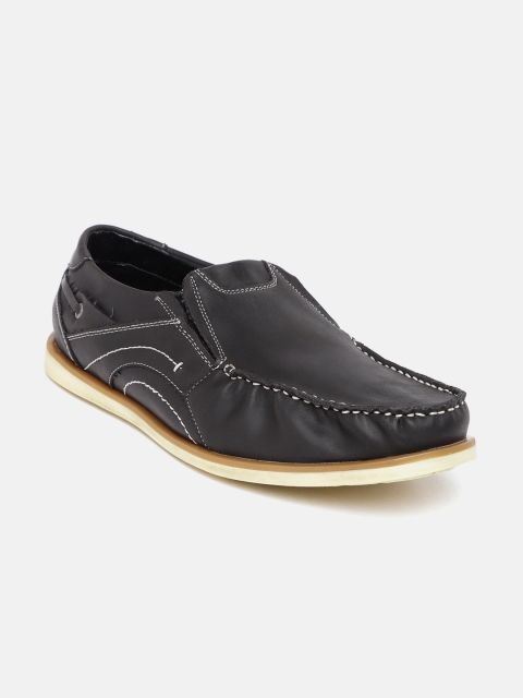 

San Frissco Men Black Solid Loafers