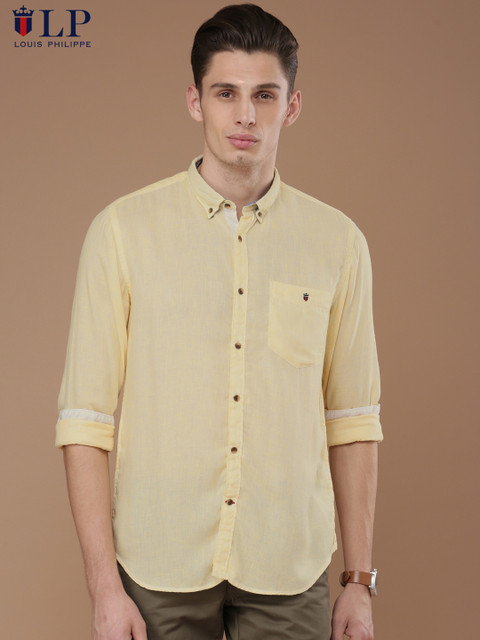 

Louis Philippe Sport Men Yellow Union SQ Slim Fit Self-Design Casual Shirt