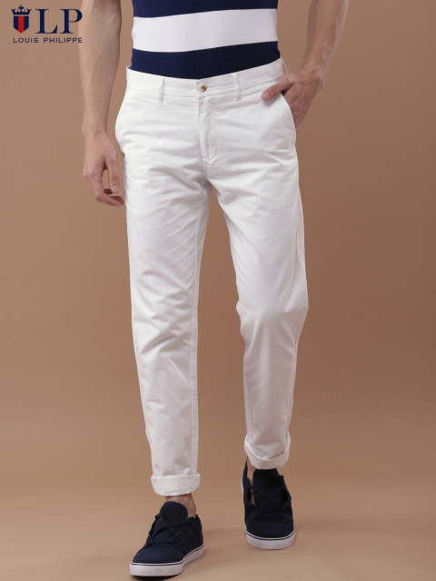 

Louis Philippe Sport Men White Steven Slim Fit Solid Chinos