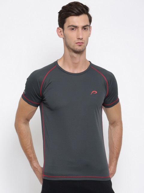 

Proline Active Men Charcoal Grey Solid Round Neck Training T-shirt