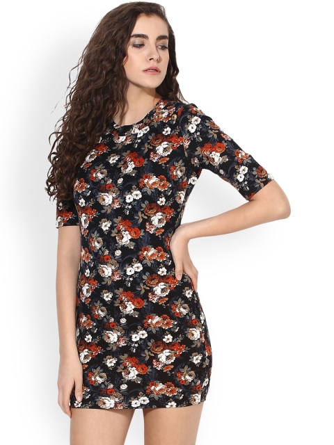 

Kazo Women Black Printed Sheath Dress