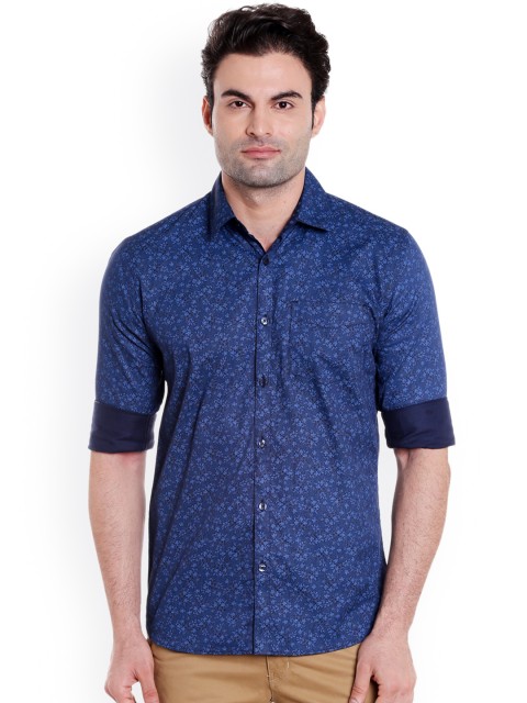 

L.A. SEVEN Men Blue Semi Slim Fit Printed Casual Shirt