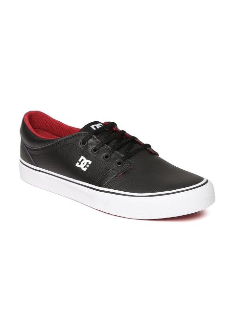 

DC Men Black Leather Sneakers